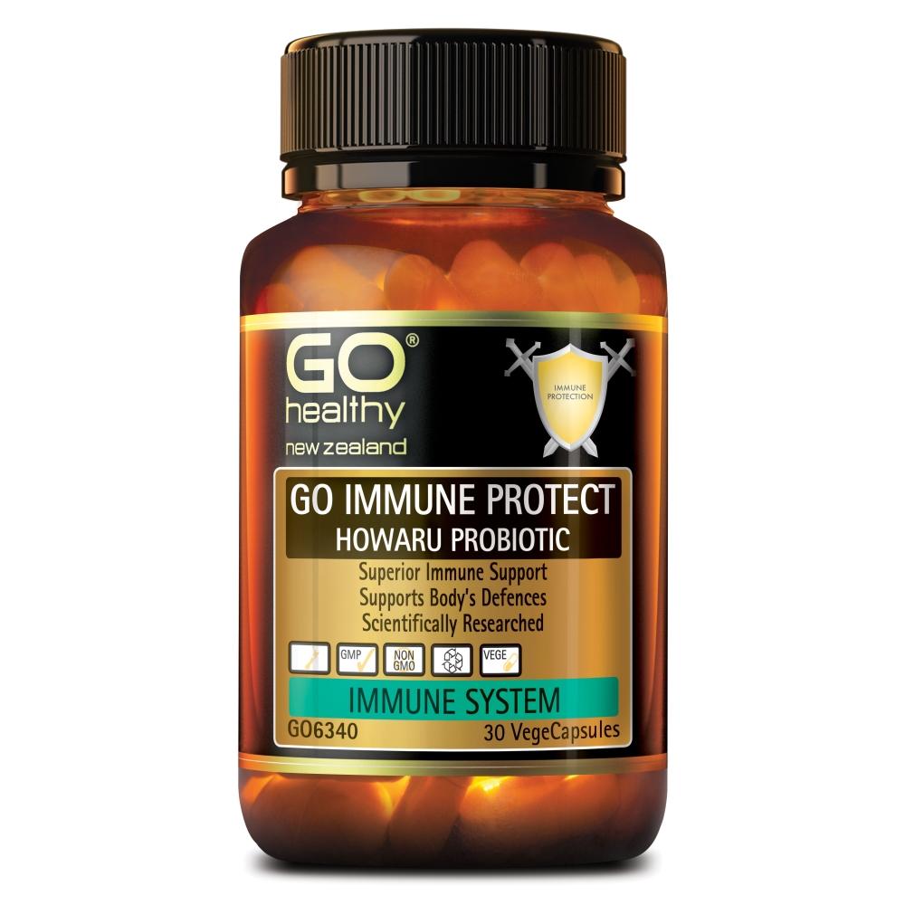 Go Healthy Go Immune Protect HOWARU Probiotic -30 Vege Capsules - Function: Immune Support, Immune Support, nz made, Price  $7-$50, Vendor  Go Healthy - Aotea Wellness