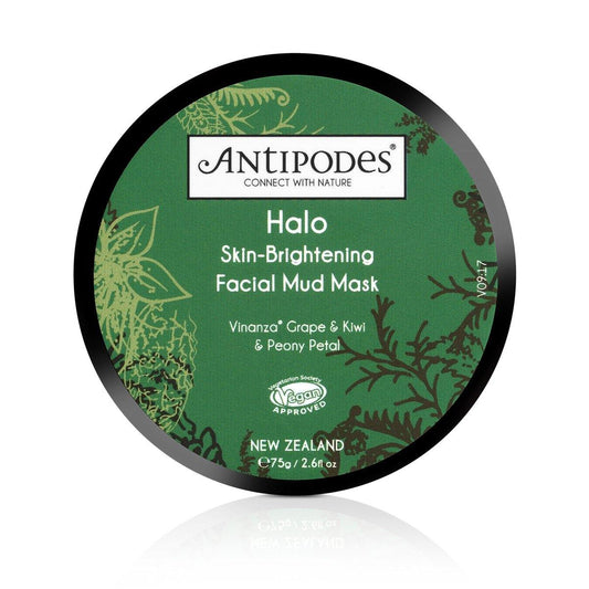 Antipodes Halo Skin Brightening Volcanic Mud Mask 75g - Function: Face Mask, Ingredient: Rotorua Mud, nz made, Price  $7-$50, Vender: Antipodes, Vendor  Antipodes - Aotea Wellness