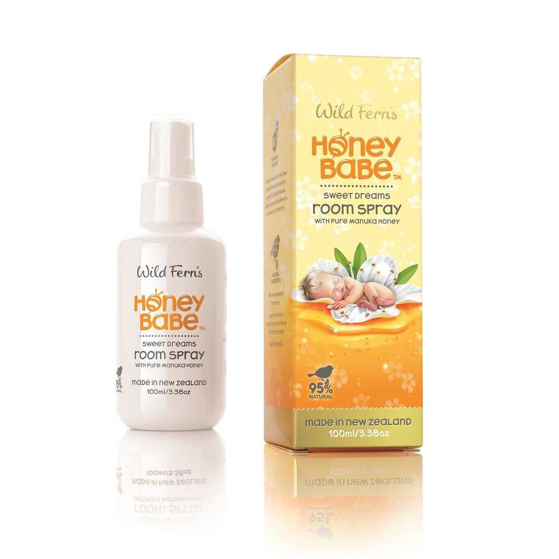 Wild Ferns Honey Babe Room Spray 100ml - Function: Baby Care, Ingredient: Lavender, Ingredient: Manuka Honey, Price  $7-$50, Vendor  Parrs/Wild Ferns, Vendor: Wild Ferns - Aotea Wellness