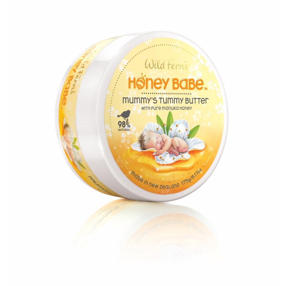 Wild Ferns Honey Babe Mummys Tummy Butter 175g - Function: Body Butter, Ingredient: Manuka Honey, Ingredient: Vitamin E, new august 2020, Price  $7-$50, Vendor  Parrs/Wild Ferns, Vendor: Wild Ferns - Aotea Wellness