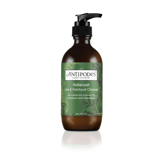 Antipodes Hallelujah Lime & Patchouli Cleanser 200ml - Function: Facial Cleanser, Ingredient: Avocado Oil, Ingredient: Kawakawa, nz made, Price  $7-$50, Vender: Antipodes, Vendor  Antipodes - Aotea Wellness