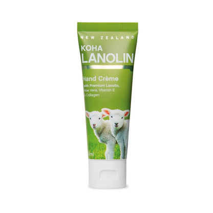 Koha Lanolin Hand Cream 50ml tube with white background