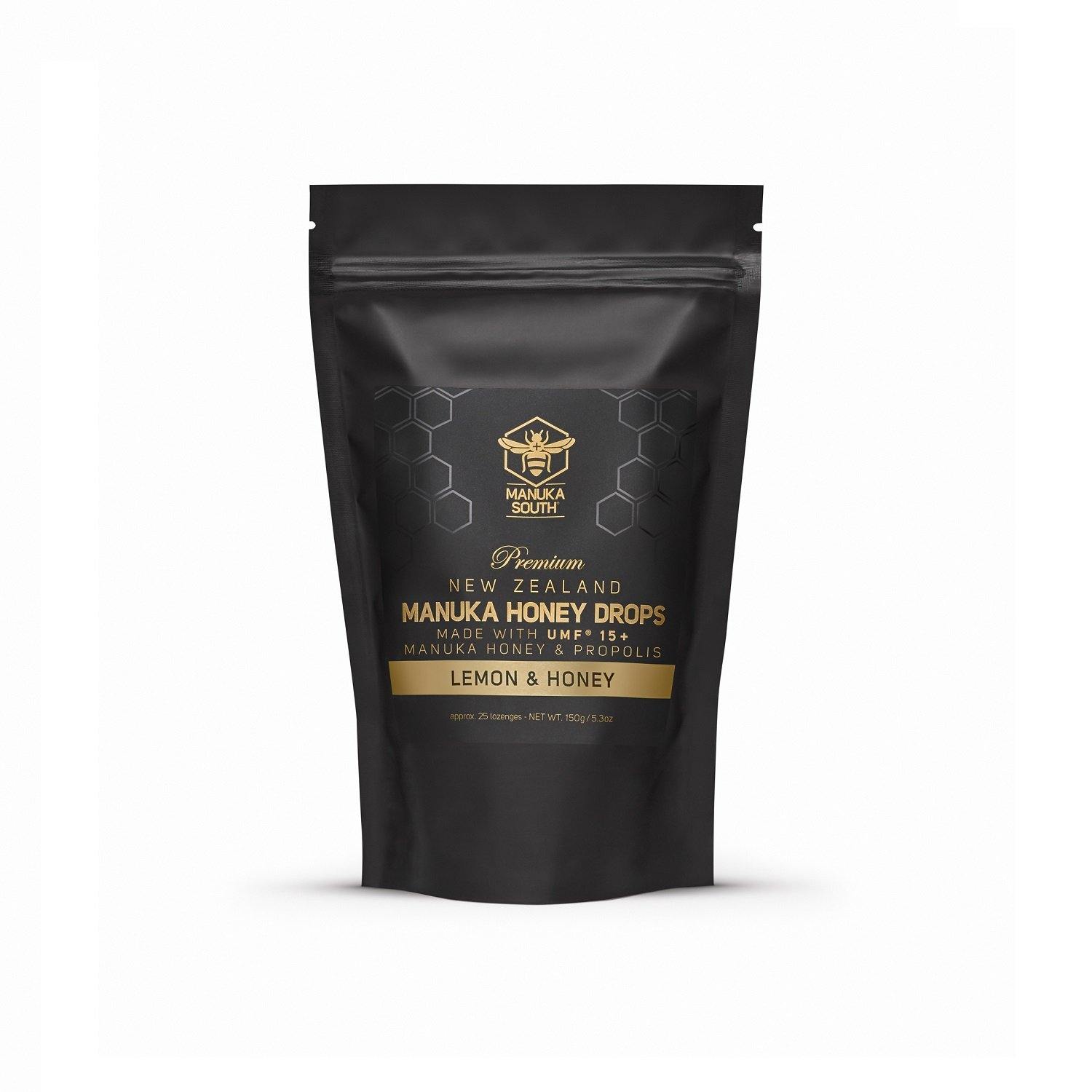 Manuka South Premium UMF Manuka Honey Drops ƒ?? Honey & Lemon 25 Lozenges - Function: Lozenges, Ingredient: Lemon, Ingredient: Manuka Honey, nz made, Price  $7-$50, Vendor  Manuka South - Aotea Wellness