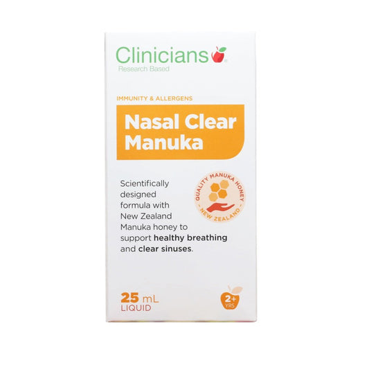Clinicians Nasal Clear Manuka Honey 25ml - Function: Nasal Spray, new may 2021 - Aotea Wellness