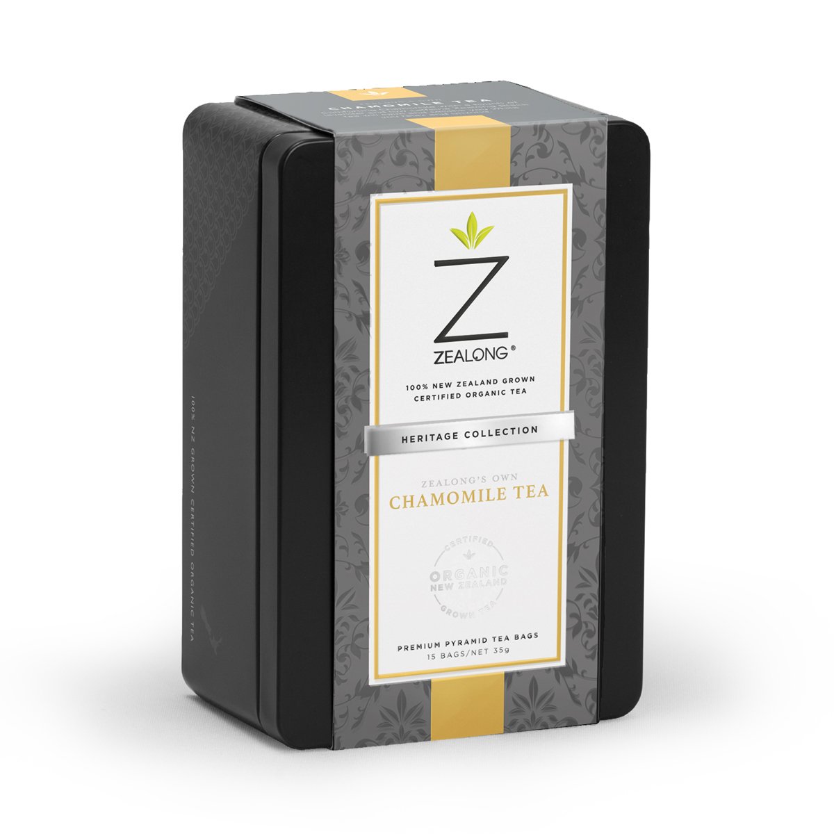 Zealongƒ??s Own Chamomile Tea Tin 35g / 15 Tea Bags - New Zealand Tea, nz made, Organic, Price  $7-$50, Tea, Vendor  Zealong Tea - Aotea Wellness