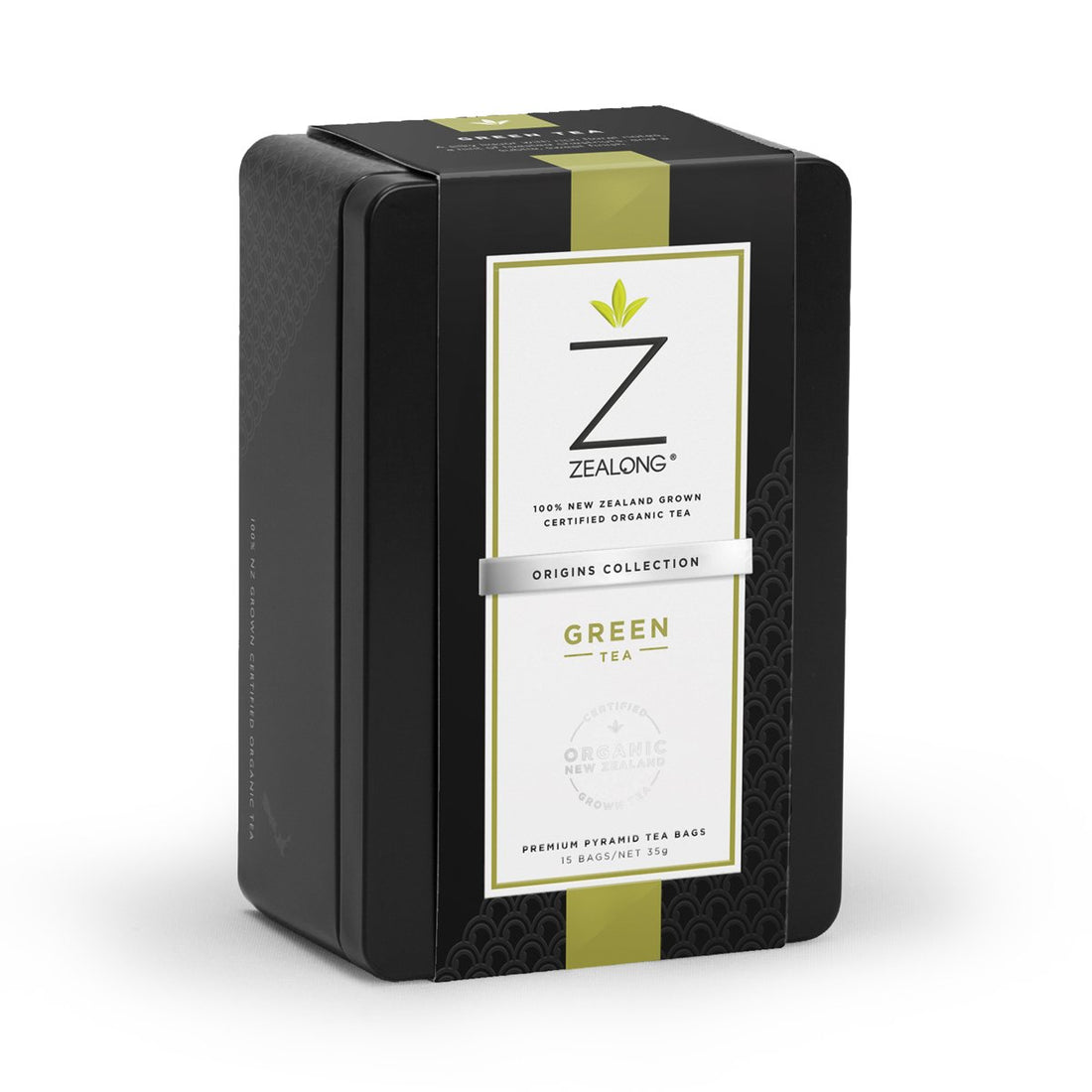 Zealong Organic Green Tea Tin 35g / 15 Tea Bags - New Zealand Tea, nz made, Organic, Price  $7-$50, Tea, Vendor  Zealong Tea - Aotea Wellness