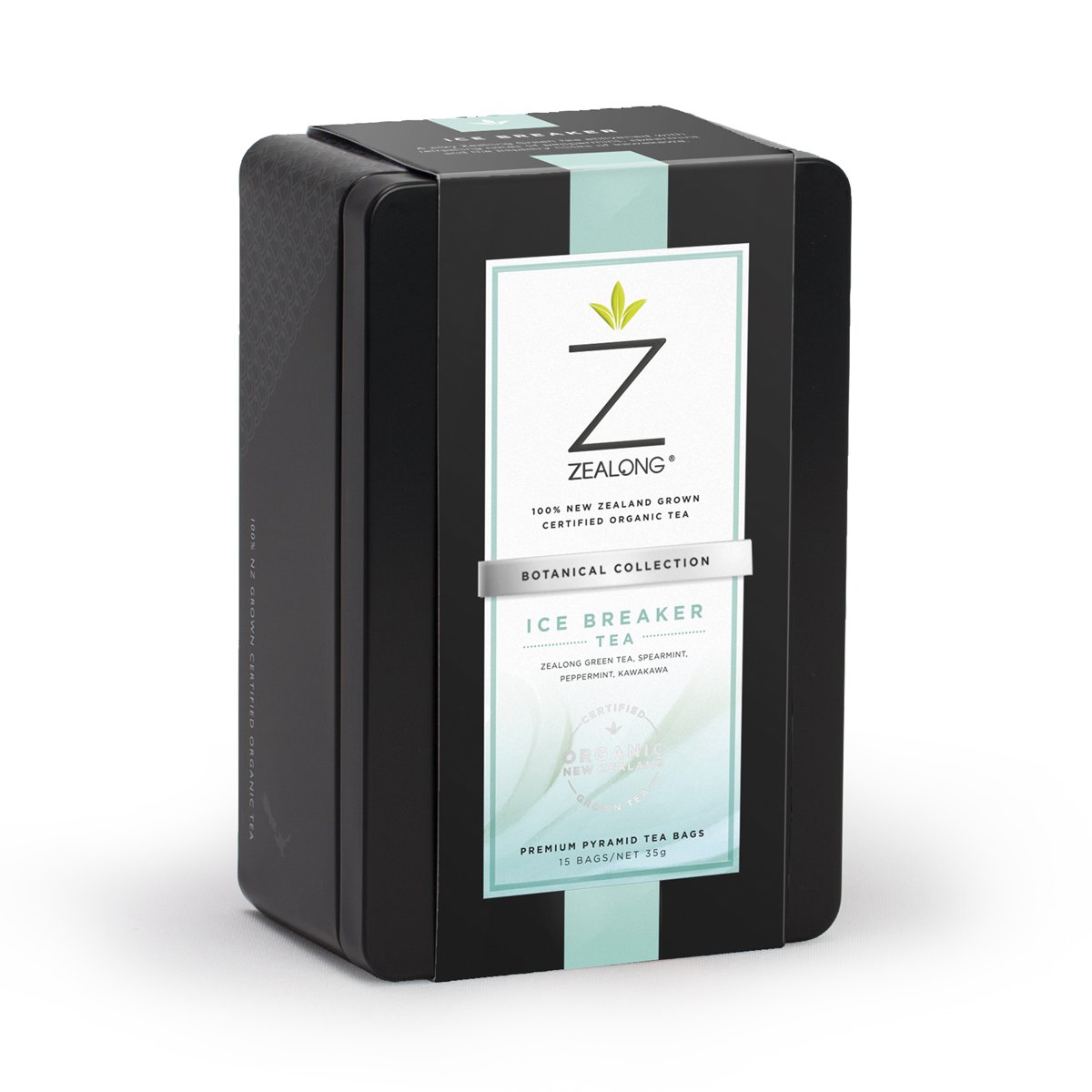 Zealong Botanicals Ice Breaker Blend Tin 35g / 15 Tea Bags - Function: Gifts, New Zealand Tea, nz made, Organic, Price  $7-$50, Tea, Vendor  Zealong Tea - Aotea Wellness