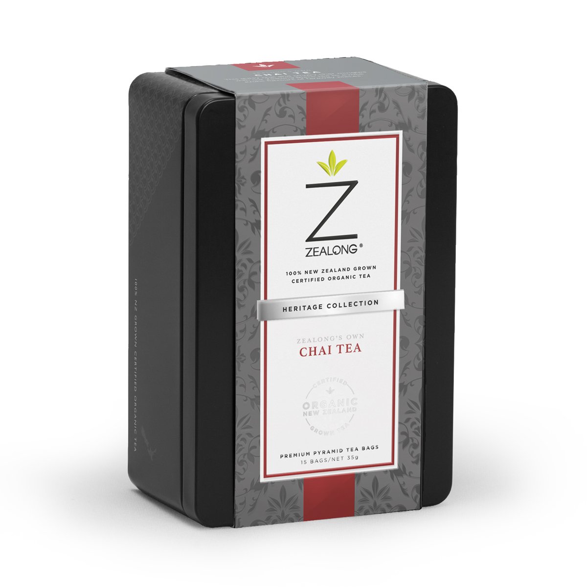 Zealongƒ??s Own Chai Tea Tin 35g / 15 Tea Bags - Function: Gifts, New Zealand Tea, nz made, Organic, Price  $7-$50, Tea, Vendor  Zealong Tea - Aotea Wellness