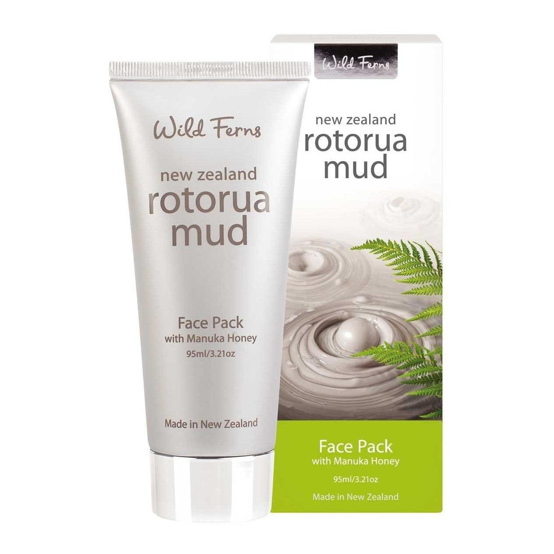 Wild Ferns Rotorua Mud Face Pack with Manuka Honey (95ml) - Function: Face Pack, Ingredient: Manuka Honey, Ingredient: Rotorua Mud, Price  $7-$50, Vendor  Parrs/Wild Ferns, Vendor: Wild Ferns, ƟðƟ?Ɵ®Æ?½‘÷¸‘ü?‘ü¾ Ɵ?Æ?õÆ?ÏÆ?ûƟ?ƟŸÆ?î (Ɵ?Ɵ?Æ?®Ɵ�Ɵ?Ɵ¬†?¾Æ??) 95ml - Aotea Wellness