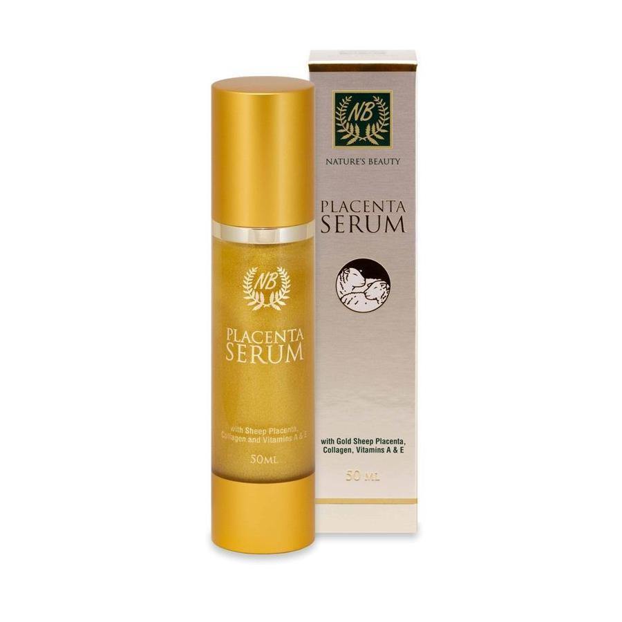 Nature's Beauty Gold Placenta Serum (50ml) - Function: Facial Serum, Ingredient: Collagen, Ingredient: Evening Primrose Oil, Ingredient: Manuka Honey, Ingredient: Placenta, Ingredient: Vitamin E - Aotea Wellness