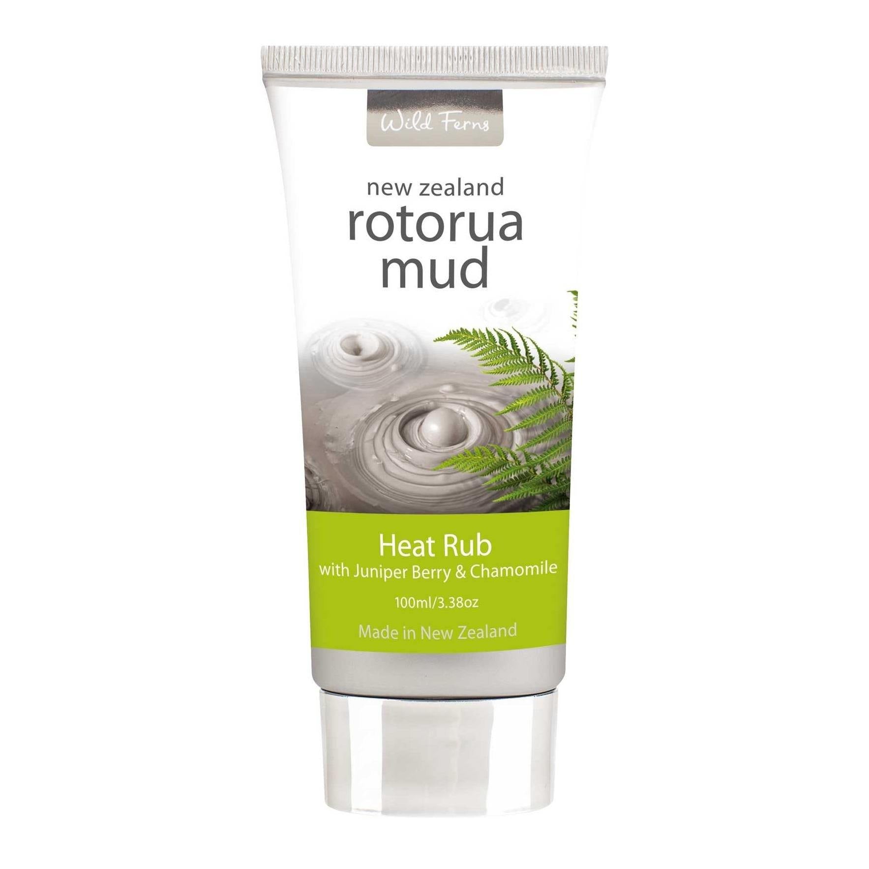 Wild Ferns Rotorua Mud Heat Rub with Juniper Berry & Chamomile - Function: Joint Balm, Ingredient: Rotorua Mud, Price  $7-$50, Vendor  Parrs/Wild Ferns, Vendor: Wild Ferns - Aotea Wellness