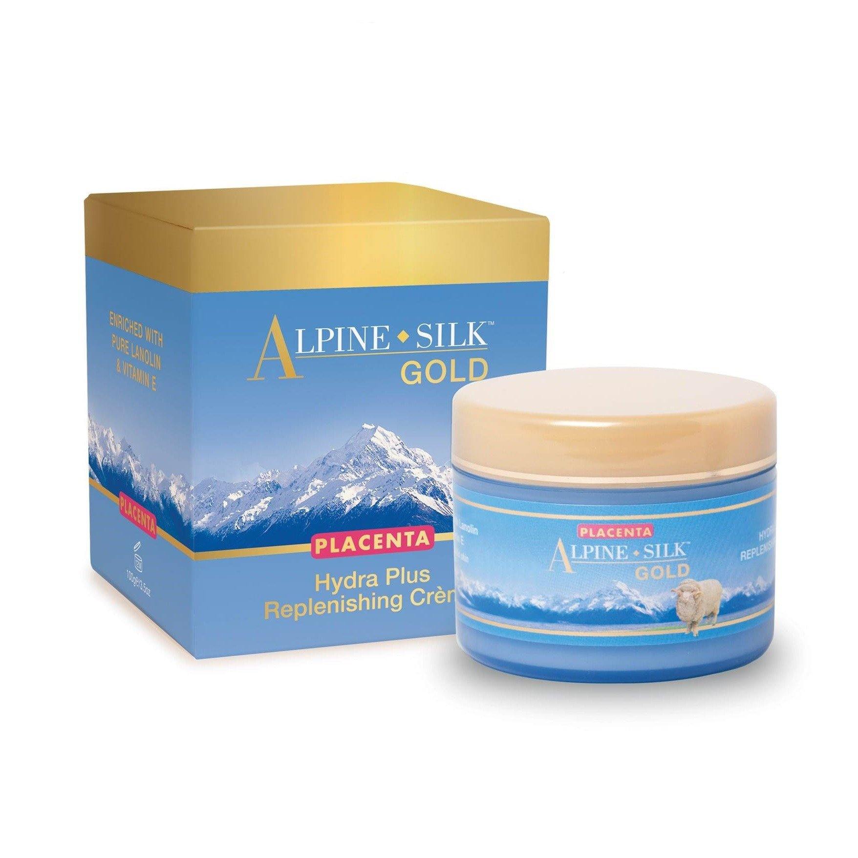 Alpine Silk Hydra Plus Replenishing Placenta Moisture Creme 100g - beauty, Function: Facial Moisturiser, Ingredient: Aloe Vera, Ingredient: Lanolin, Ingredient: Placenta, Ingredient: Vitamin E, nz made, Price  $7-$50, Size  Single, Vender: Alpine Silk, Vendor  Alpine Silk - Aotea Wellness