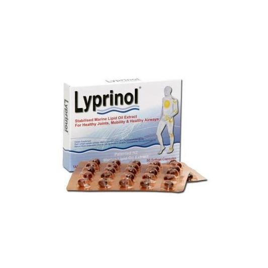 Lyprinol - for healthy joints, mobility and airways - 50 capsules - nz made, untagged - Aotea Wellness