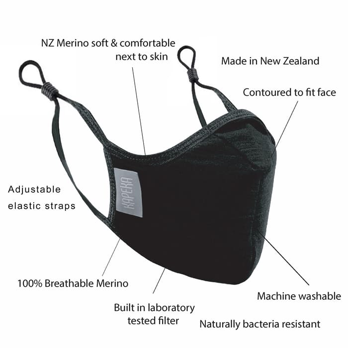 Kapeka Natural Merino Face Mask - Function: Face Mask, Ingredient: Merino, new oct 2020, nz made - Aotea Wellness