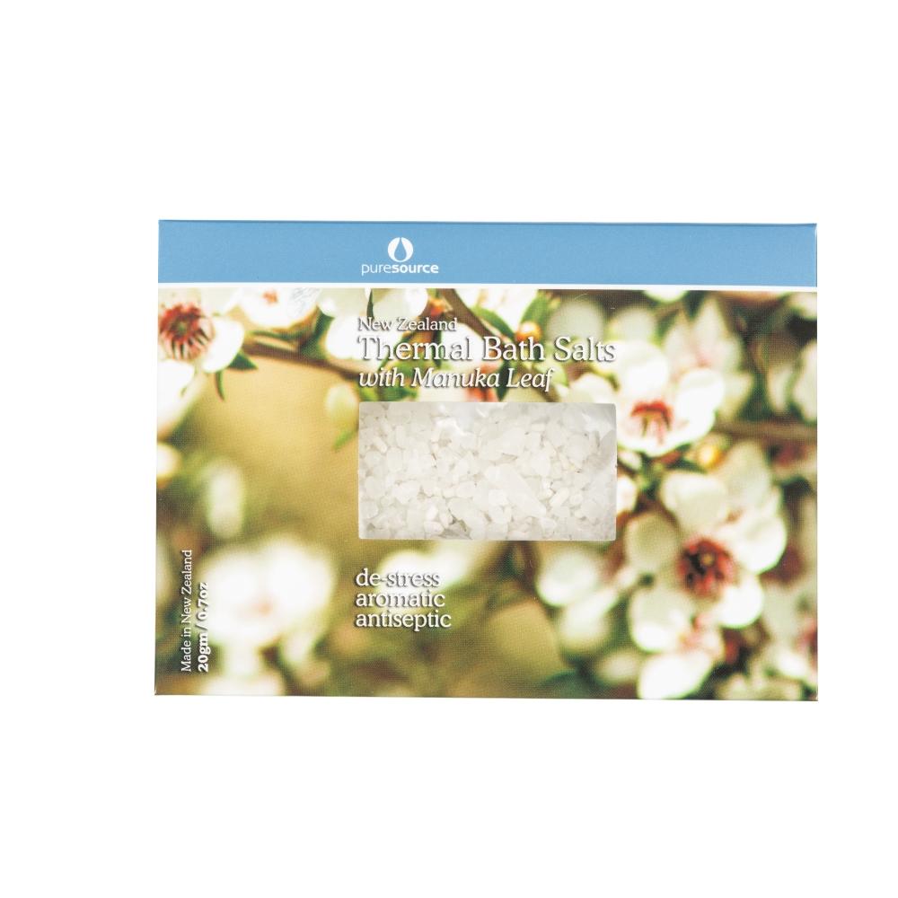 Puresource New Zealand Thermal Bath Salts with Manuka Leaf 20g