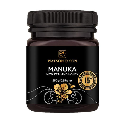 Manuka Honey Watson & Son  MGS15+ 250g - Function: Immune Support, Ingredient: Manuka Honey, nz made, Price  $50-$150, Price  $7-$50, stomach, Vendor  Oha Honey - Watson & Son, Vendor: Watson & Son, watson and Son - Aotea Wellness